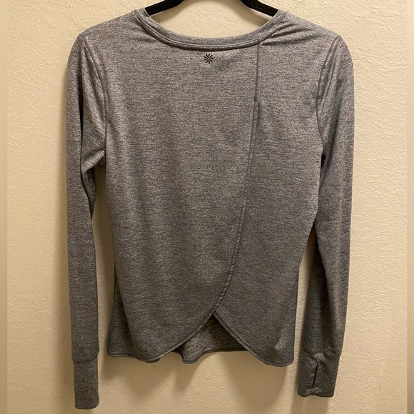 Athleta Gray Sunlover UPF Tulip Back Long Sleeve Athletic Top - Picture 7 of 11